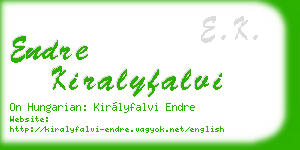 endre kiralyfalvi business card